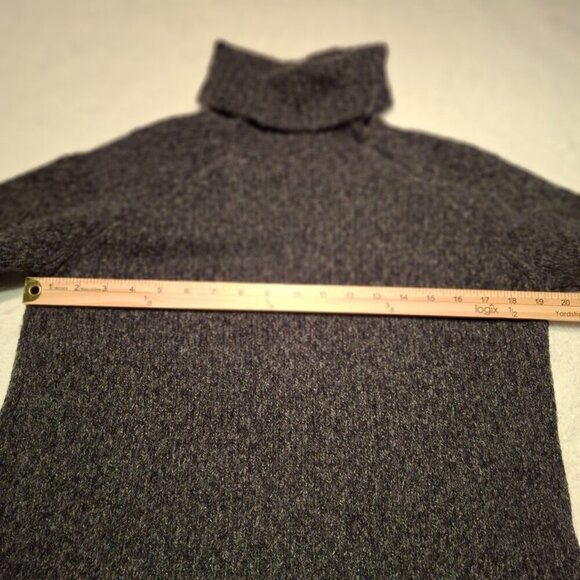 Michael Kors Turtleneck Tunic Sweater Sz M Chunky Marled Wool Neutral Minimalist - Picture 14 of 15